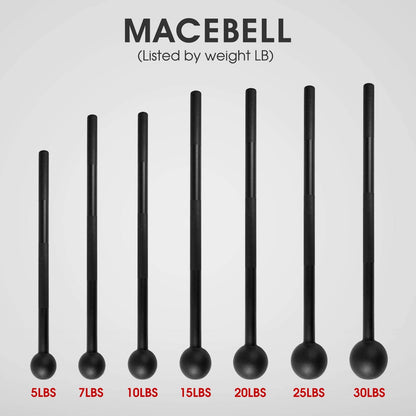 Elevate Your Strength Training with the Versatile Steel Mace Bell - Perfect for Full Body, Shoulder, Grip, and Forearm Workouts in Weights from 5 to 30 LB for All Fitness Levels