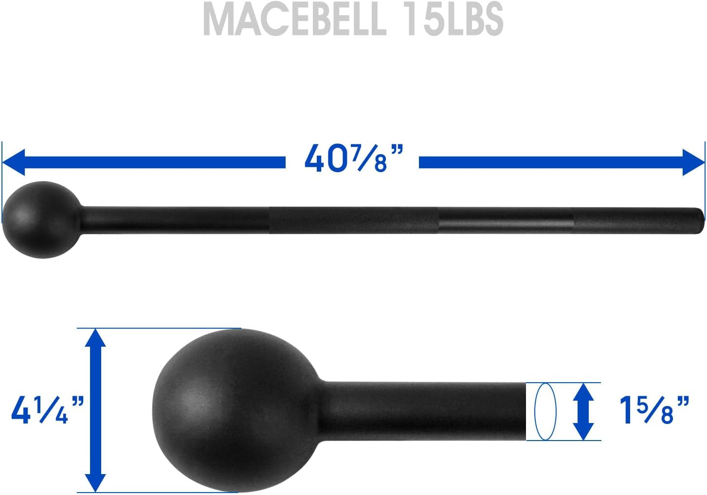 Elevate Your Strength Training with the Versatile Steel Mace Bell - Perfect for Full Body, Shoulder, Grip, and Forearm Workouts in Weights from 5 to 30 LB for All Fitness Levels