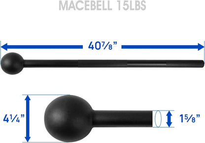 Elevate Your Strength Training with the Versatile Steel Mace Bell - Perfect for Full Body, Shoulder, Grip, and Forearm Workouts in Weights from 5 to 30 LB for All Fitness Levels