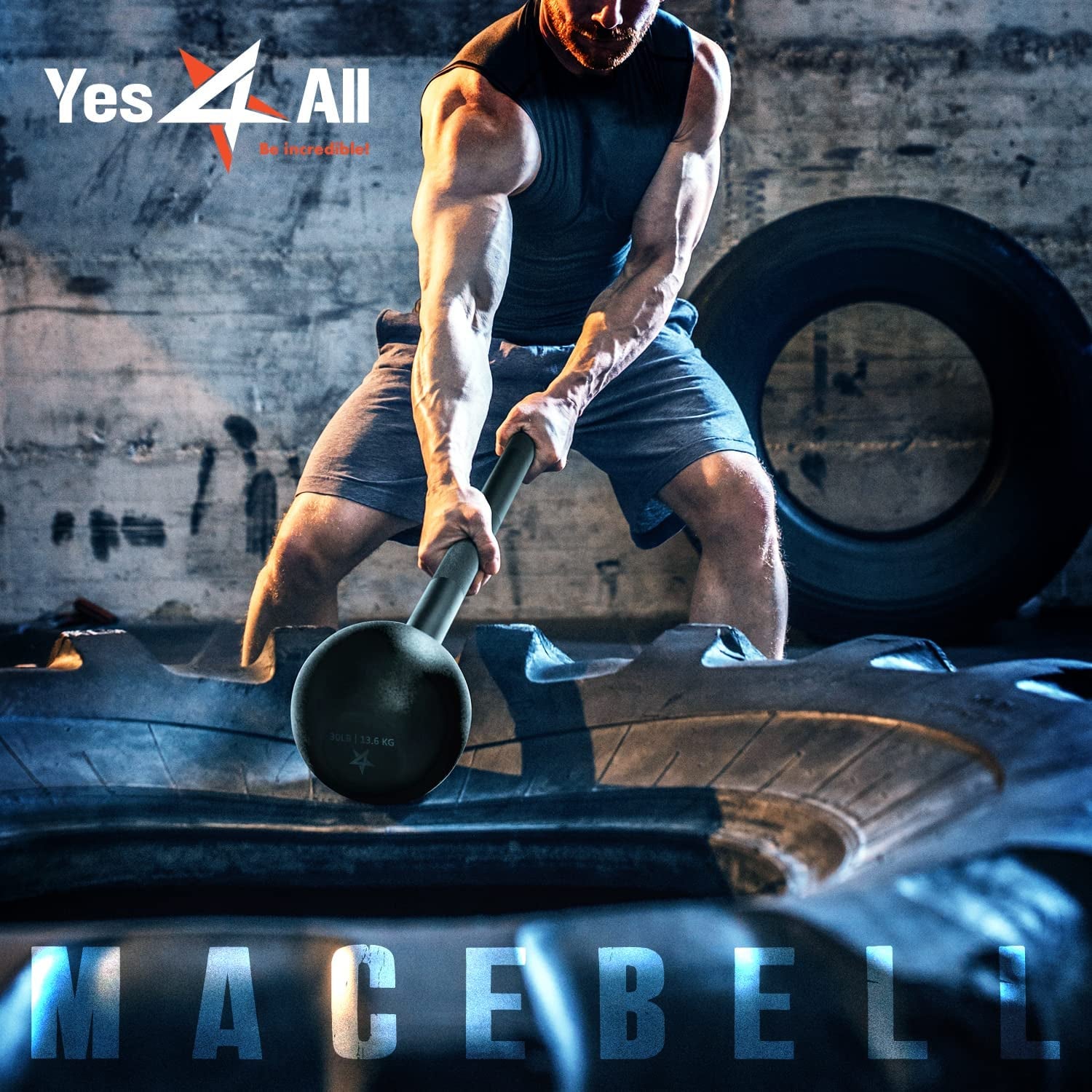 Elevate Your Strength Training with the Versatile Steel Mace Bell - Perfect for Full Body, Shoulder, Grip, and Forearm Workouts in Weights from 5 to 30 LB for All Fitness Levels